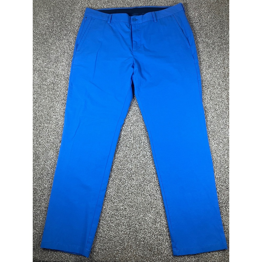 Vineyard Vines Mens On-The-Go Pant Blue Performance Chino 36x30 (Fits 37x30)